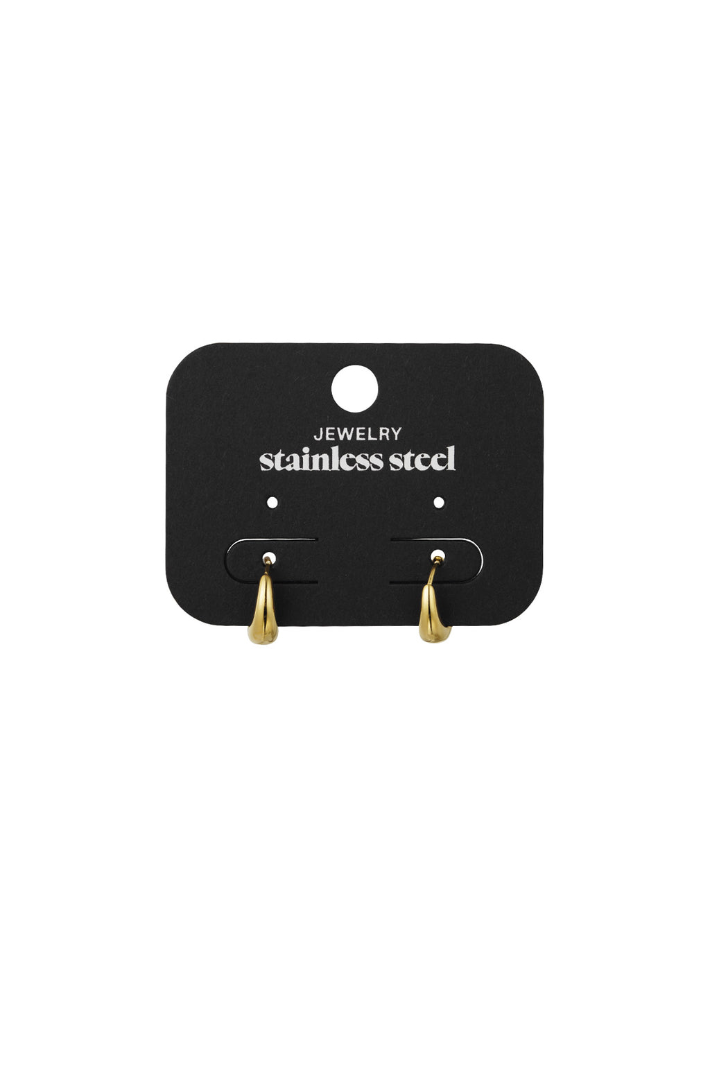 Petites boucles d'oreilles créoles basiques - dorées