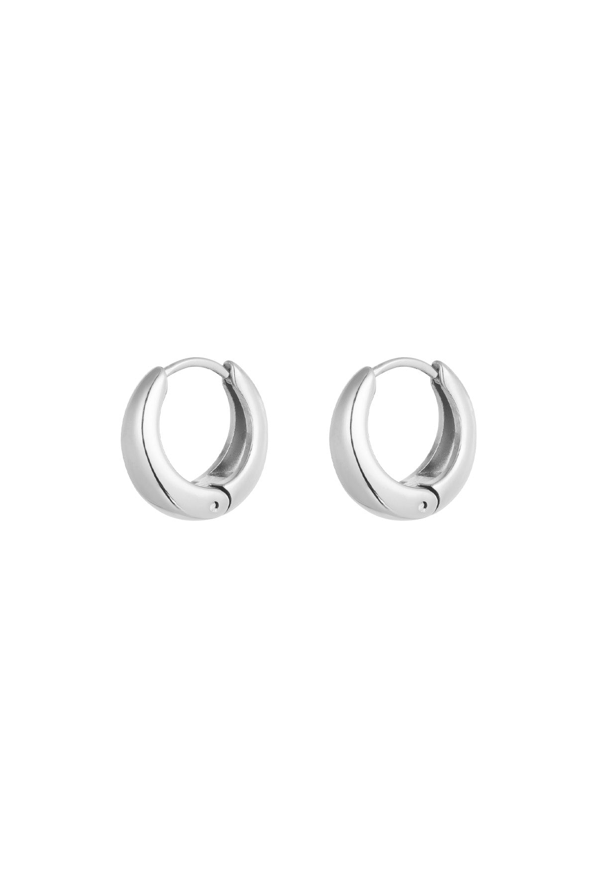 Boucles d'oreilles créoles basiques moyennes - doré