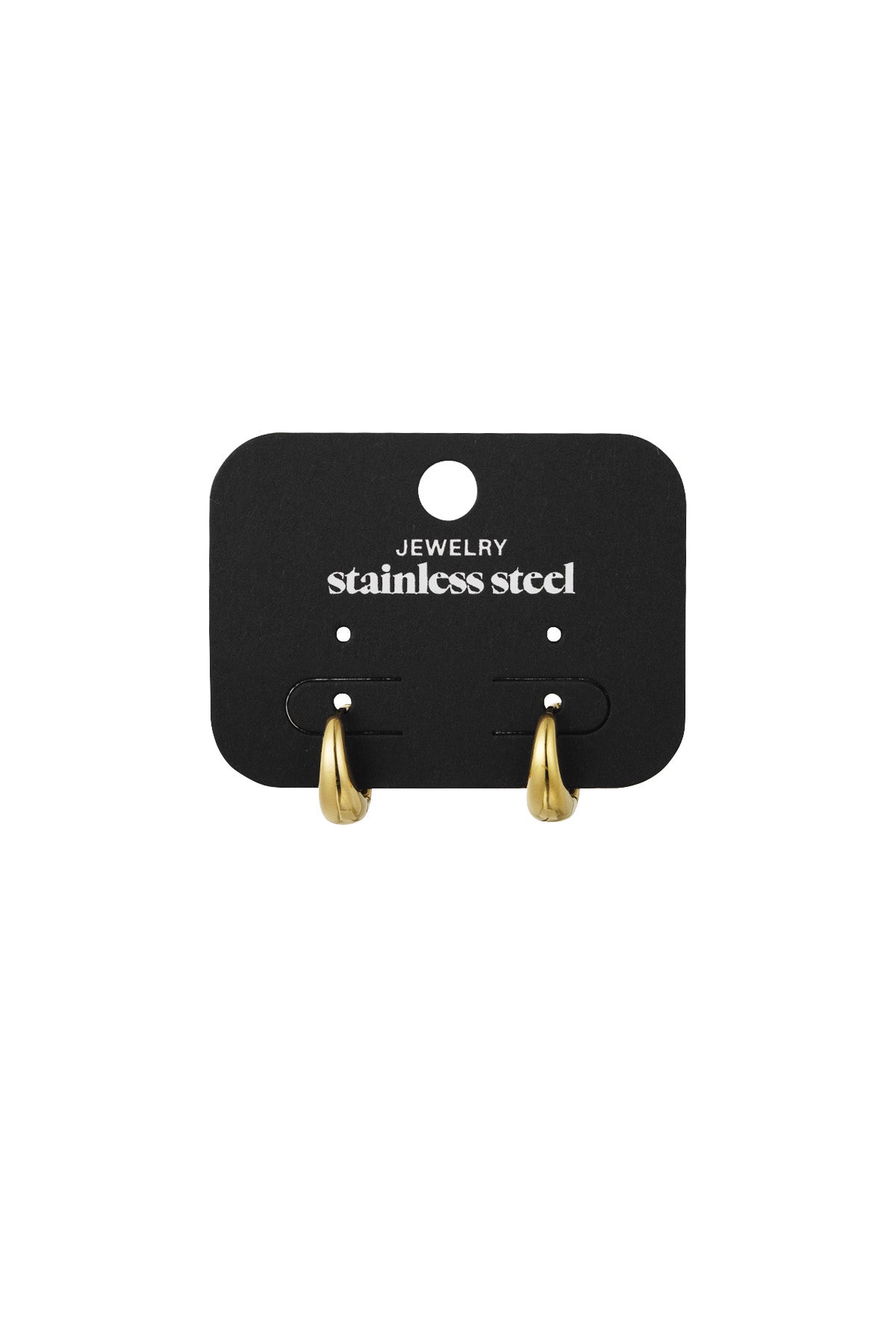 Boucles d'oreilles créoles basiques moyennes - doré