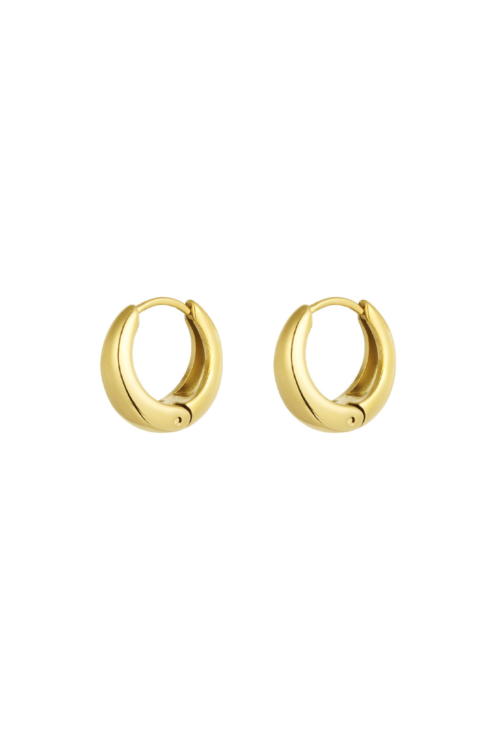 Boucles d'oreilles créoles basiques moyennes - doré