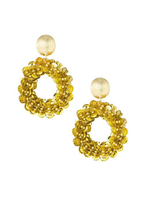 boucles d'oreilles à paillettes scintillantes