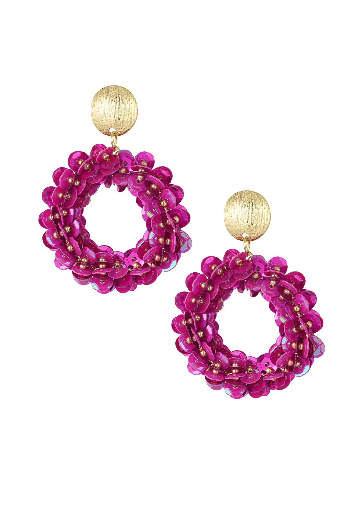 boucles d'oreilles à paillettes scintillantes
