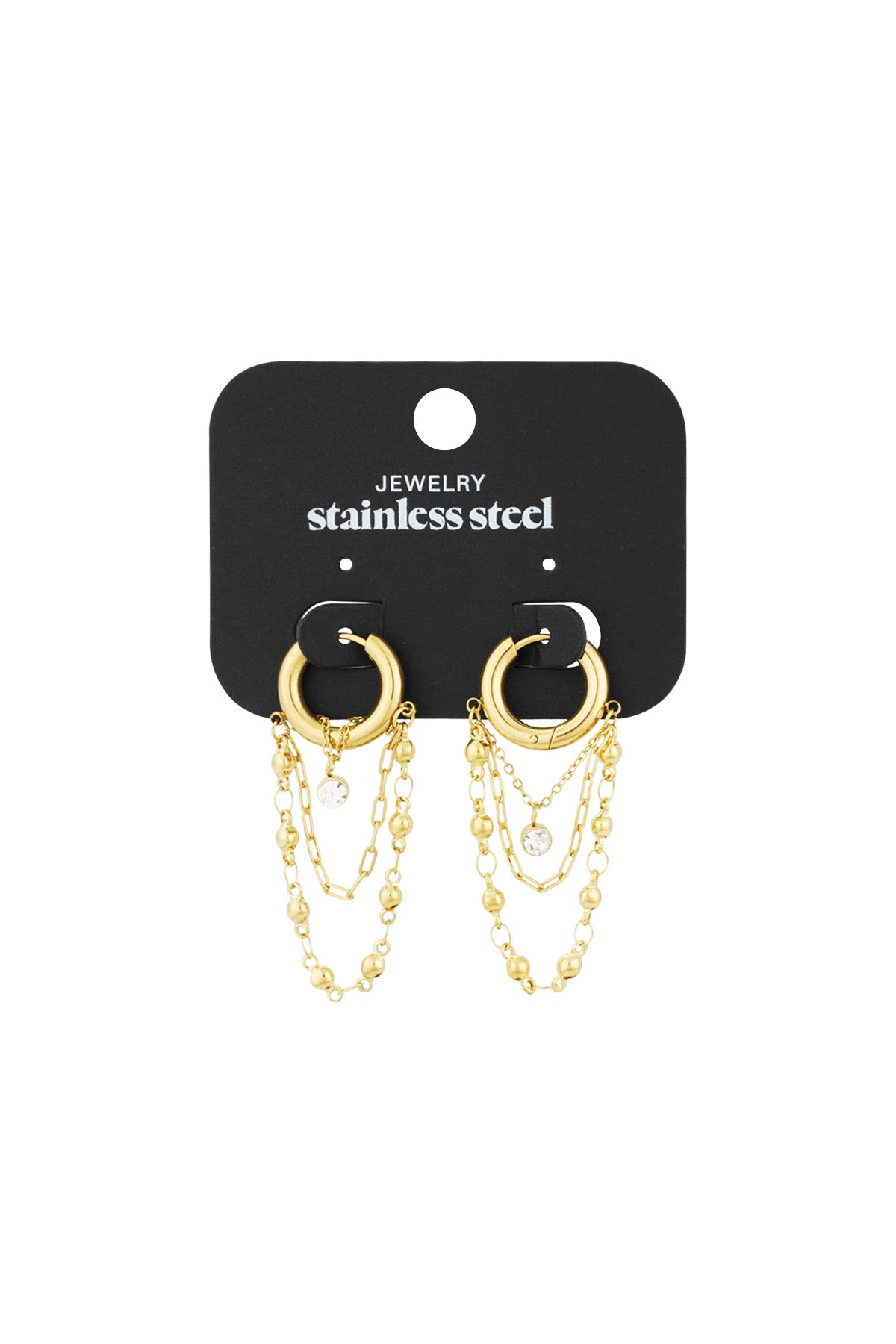 boucles d'oreilles enchaînées