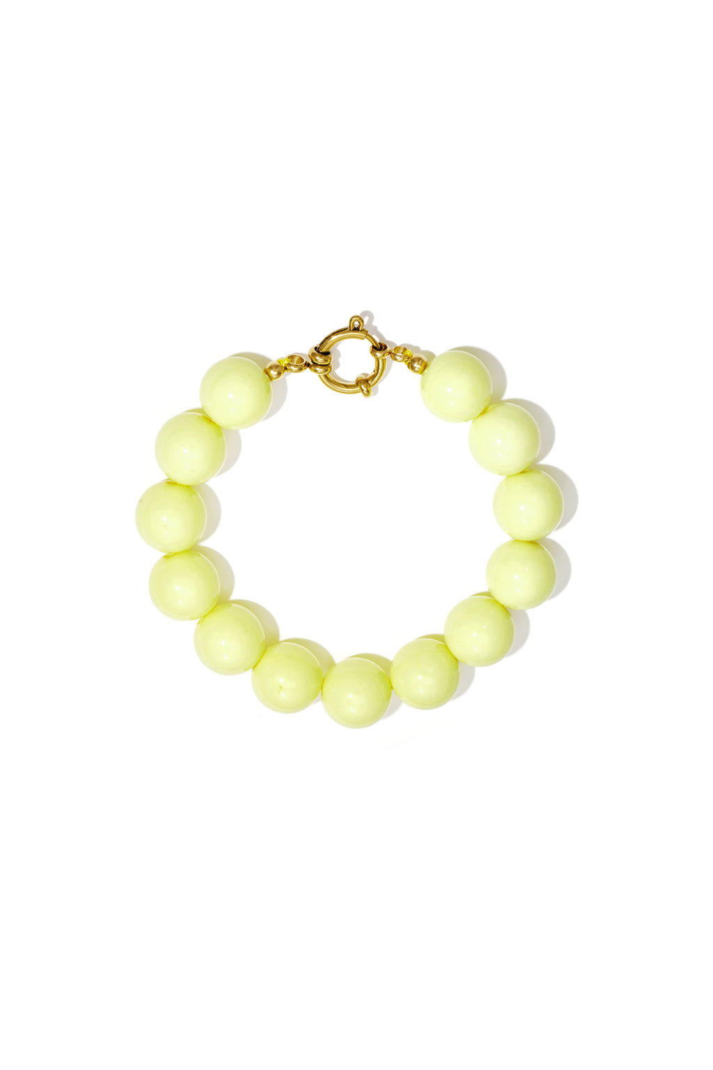 Bracelet à grosses perles et fermeture avant