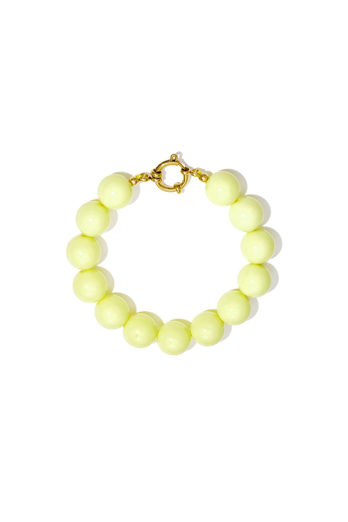 Bracelet à grosses perles et fermeture avant