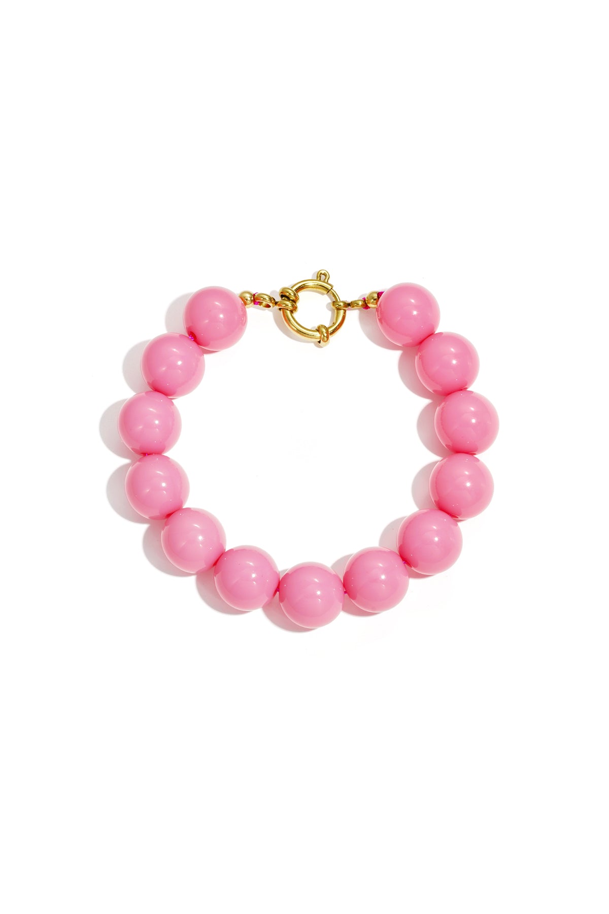 Bracelet à grosses perles et fermeture avant