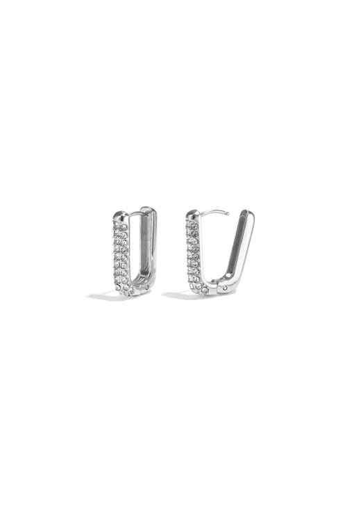 Boucles d'oreilles scintillantes en acier inoxydable