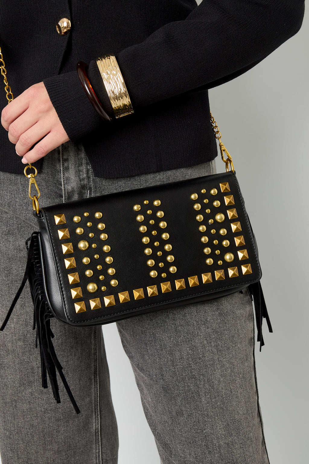 Sacs à bandoulière géométriques punk en PU, accessoires quotidiens