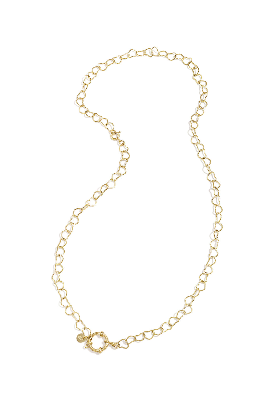 Bracelet-collier 2 en 1 avec maillons en forme de cœur