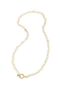 Bracelet-collier 2 en 1 avec maillons en forme de cœur
