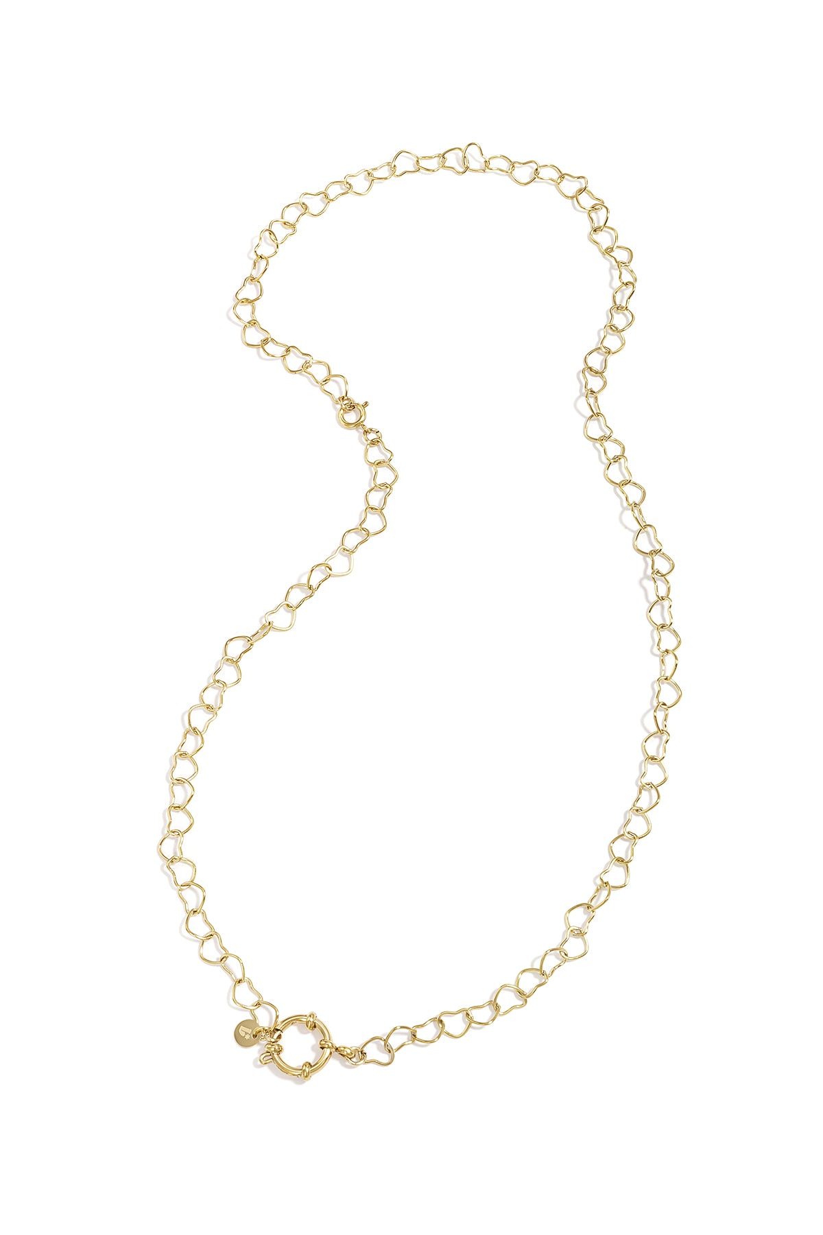 Bracelet-collier 2 en 1 avec maillons en forme de cœur