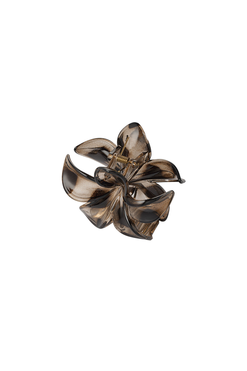Pince à cheveux à motif de fleurs hawaïennes - Marron