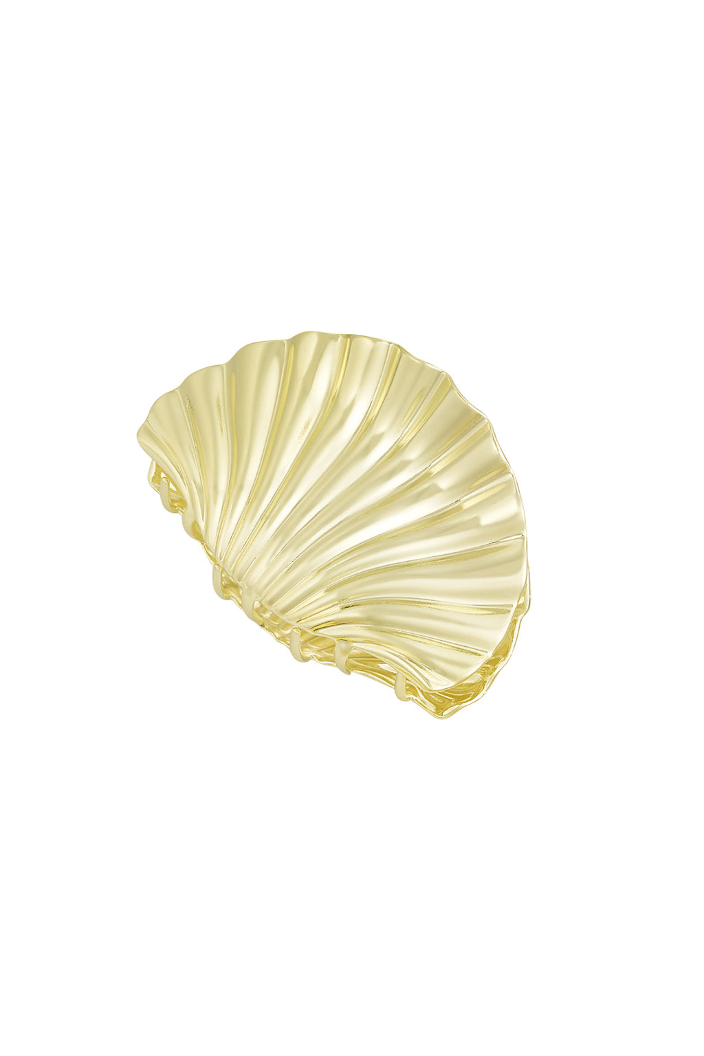 Pince à cheveux coquillage - doré