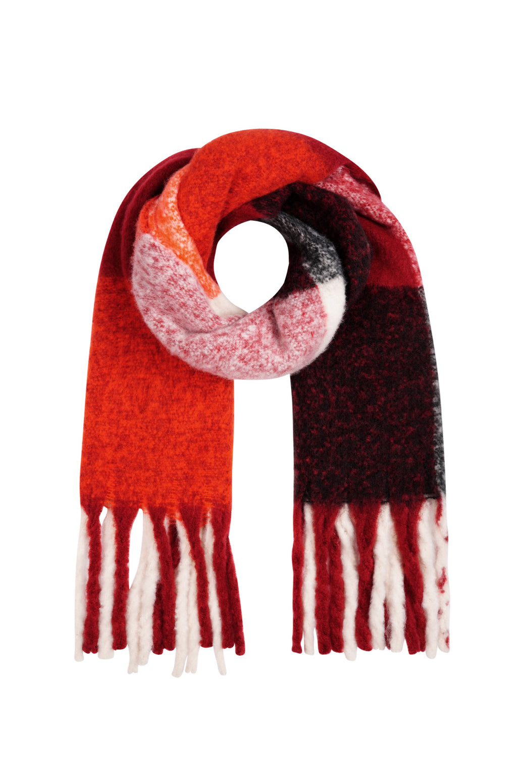Écharpe ombre multi-rouge