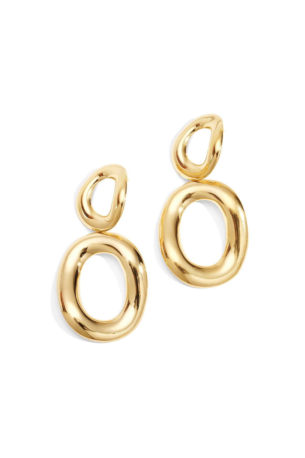 Boucles d'oreilles pendantes en acier inoxydable, style cercle, style décontracté, simple et quotidien, bijoux pour femmes