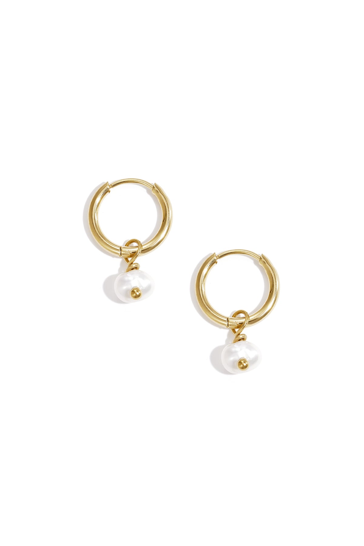 Boucles d'oreilles Pearl Of The Sea Gris Acier inoxydable