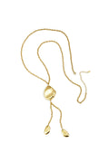 Long collier de perles aux formes organiques
