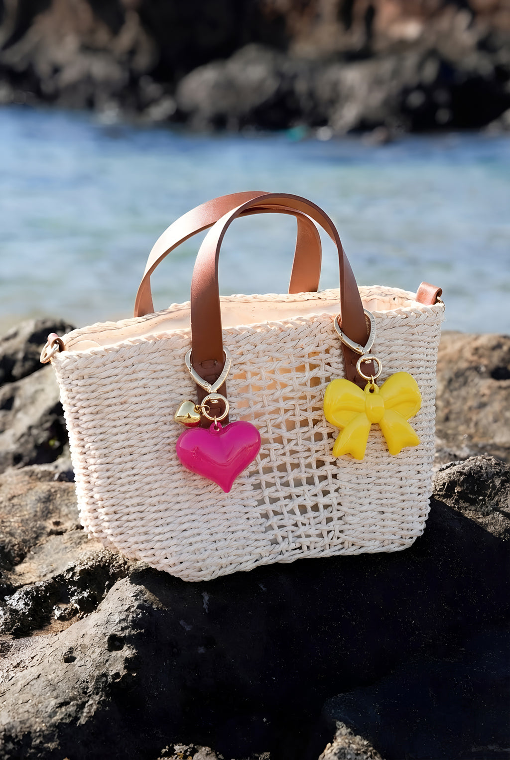 Breloques de sac nœud papillon accessoires décontractés en acrylique pour le quotidien