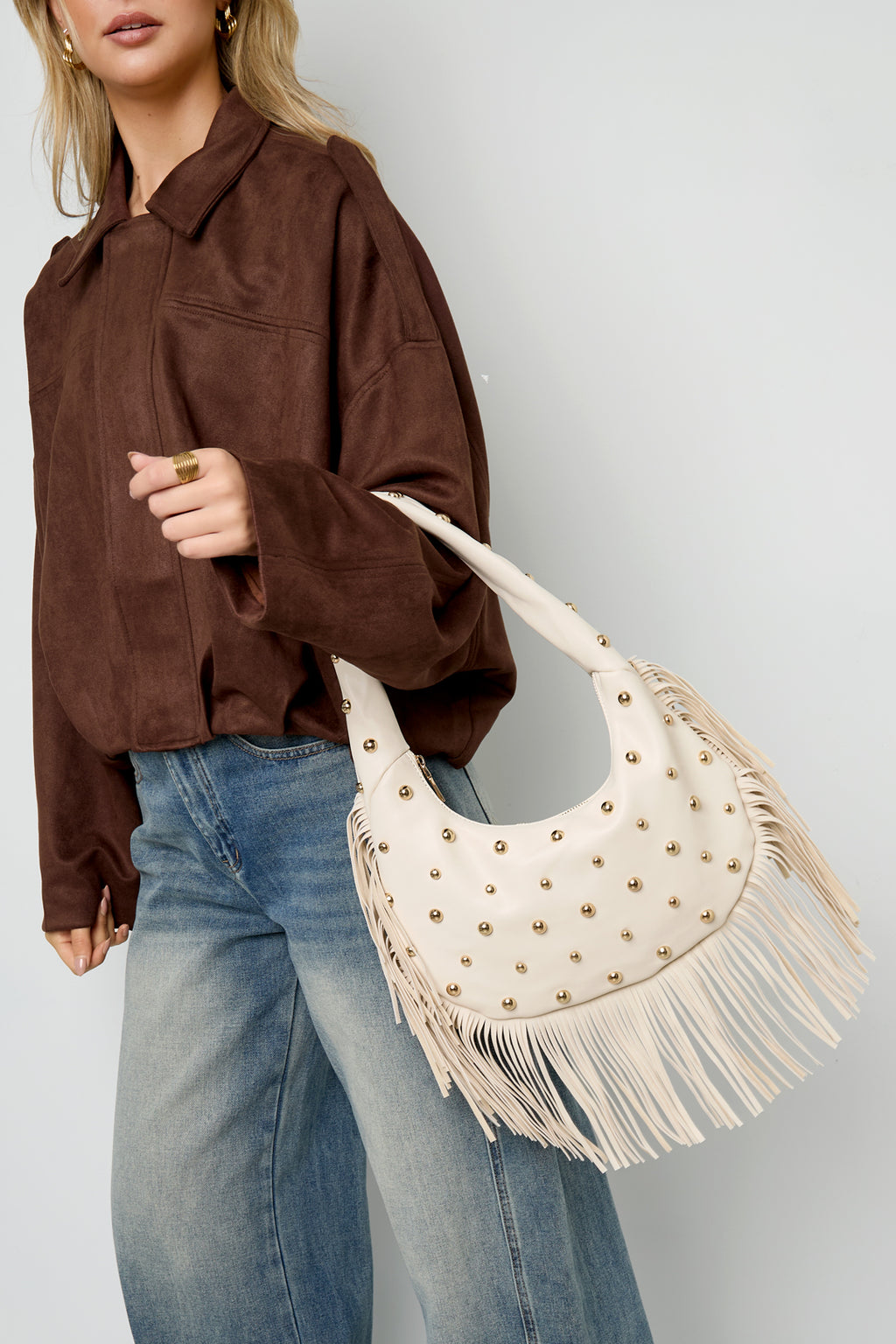 Sac à main clouté
