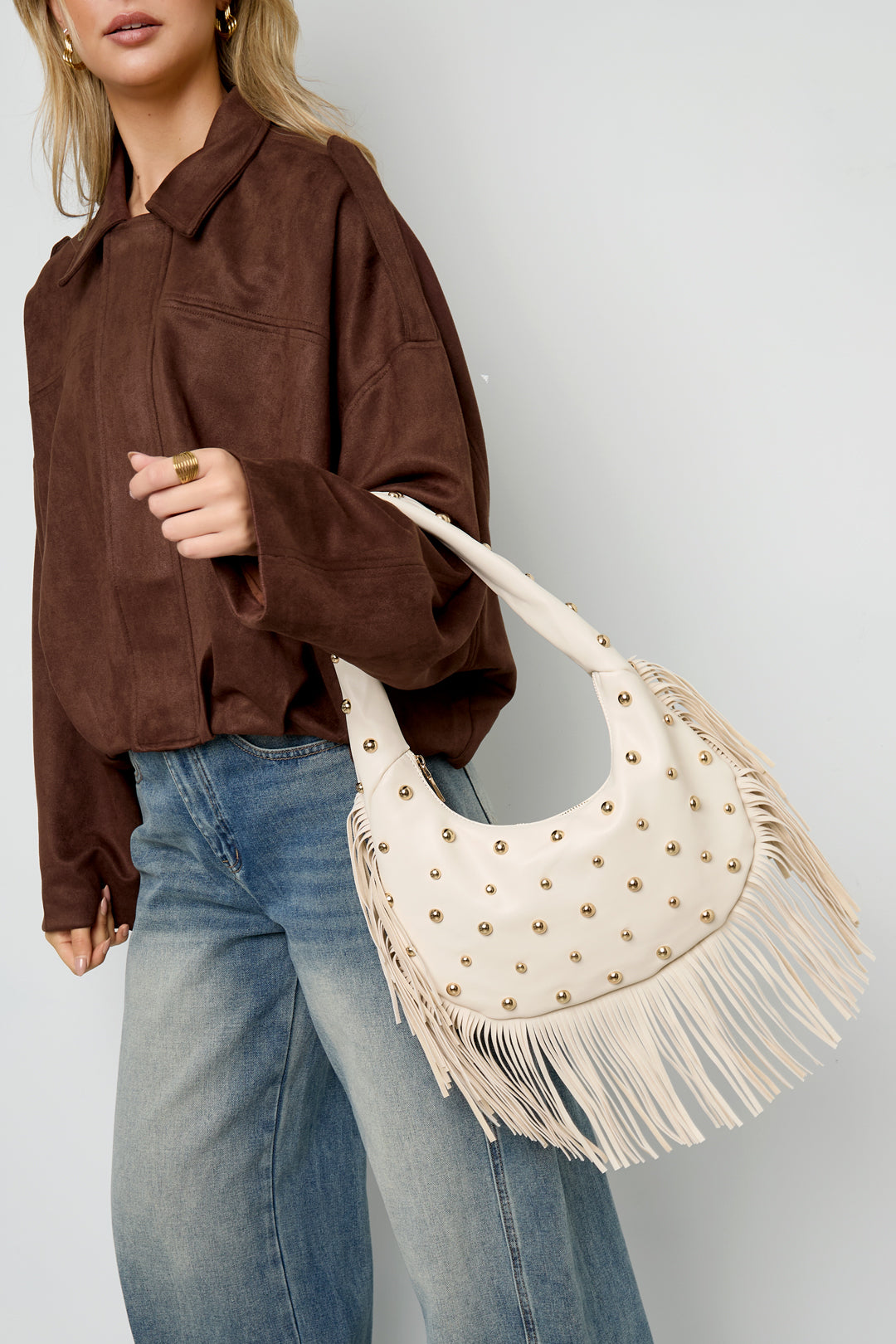 Sac à main clouté