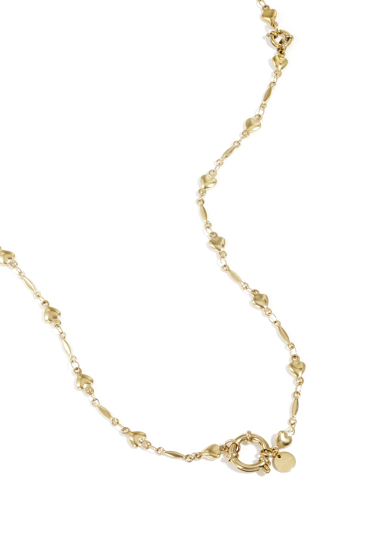 Collier et bracelet détachables 2 en 1 avec chaîne en forme de cœur, en acier inoxydable