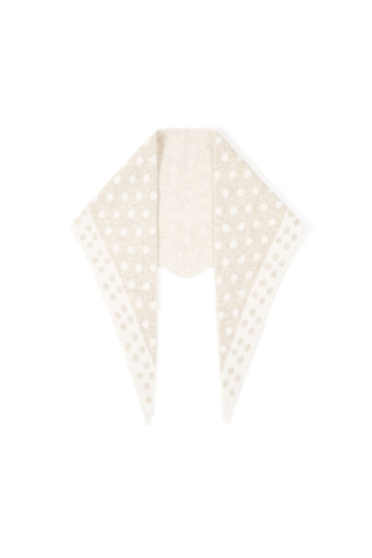 Écharpe triangulaire à pois fins