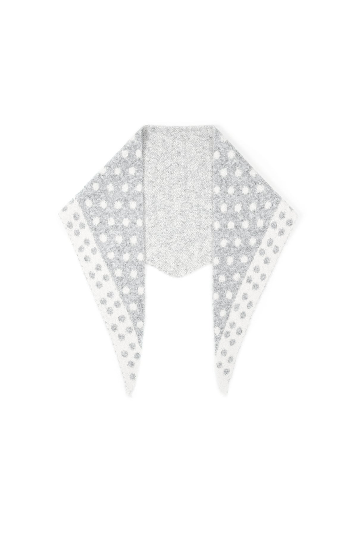 Écharpe triangulaire à pois fins