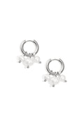 Boucles d'oreilles avec perles pendantes en acier inoxydable