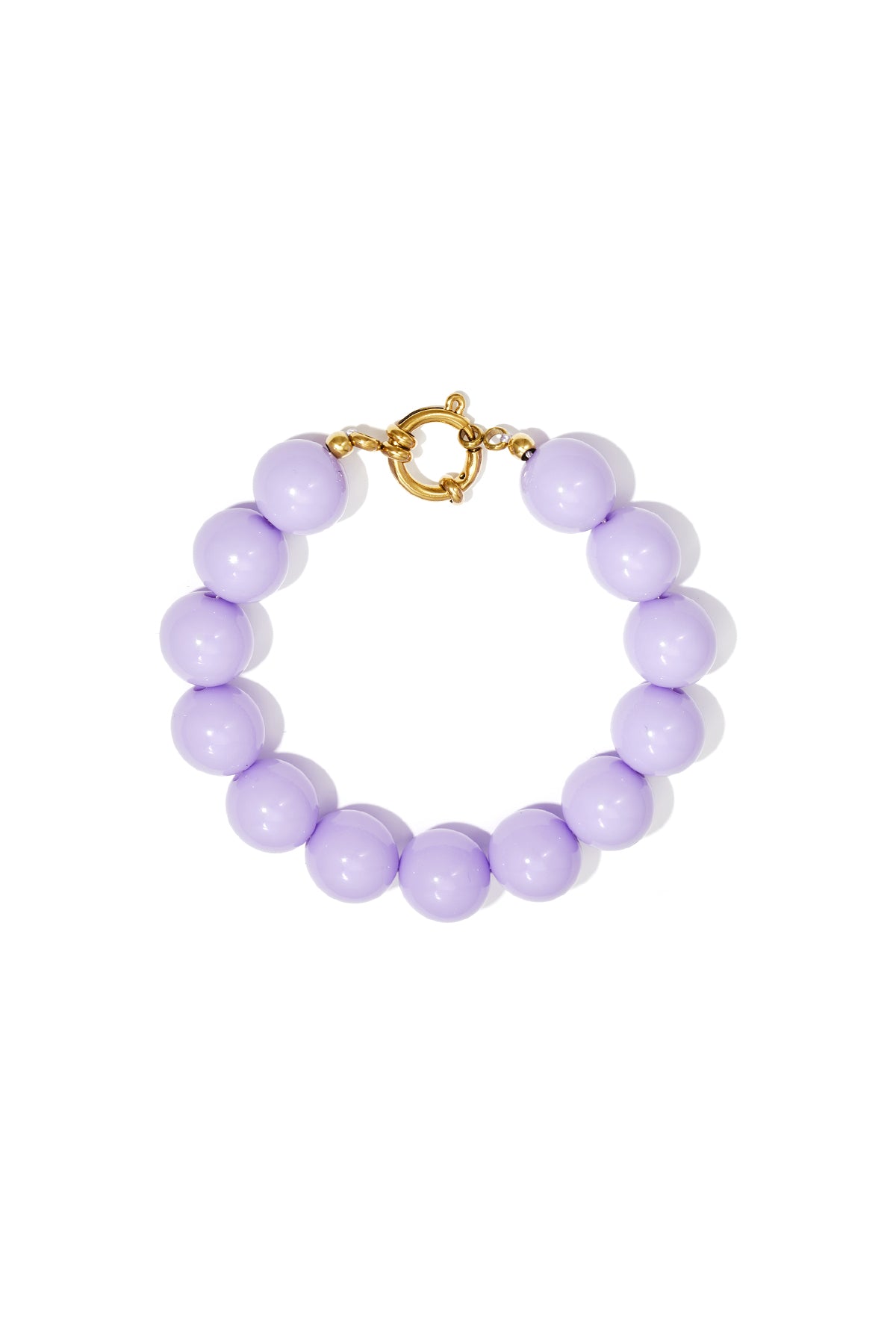 Bracelet à grosses perles et fermeture avant