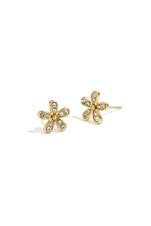 Boucles d'oreilles puces en acier inoxydable, motif floral, collection Daily Simple, bijoux pour femmes