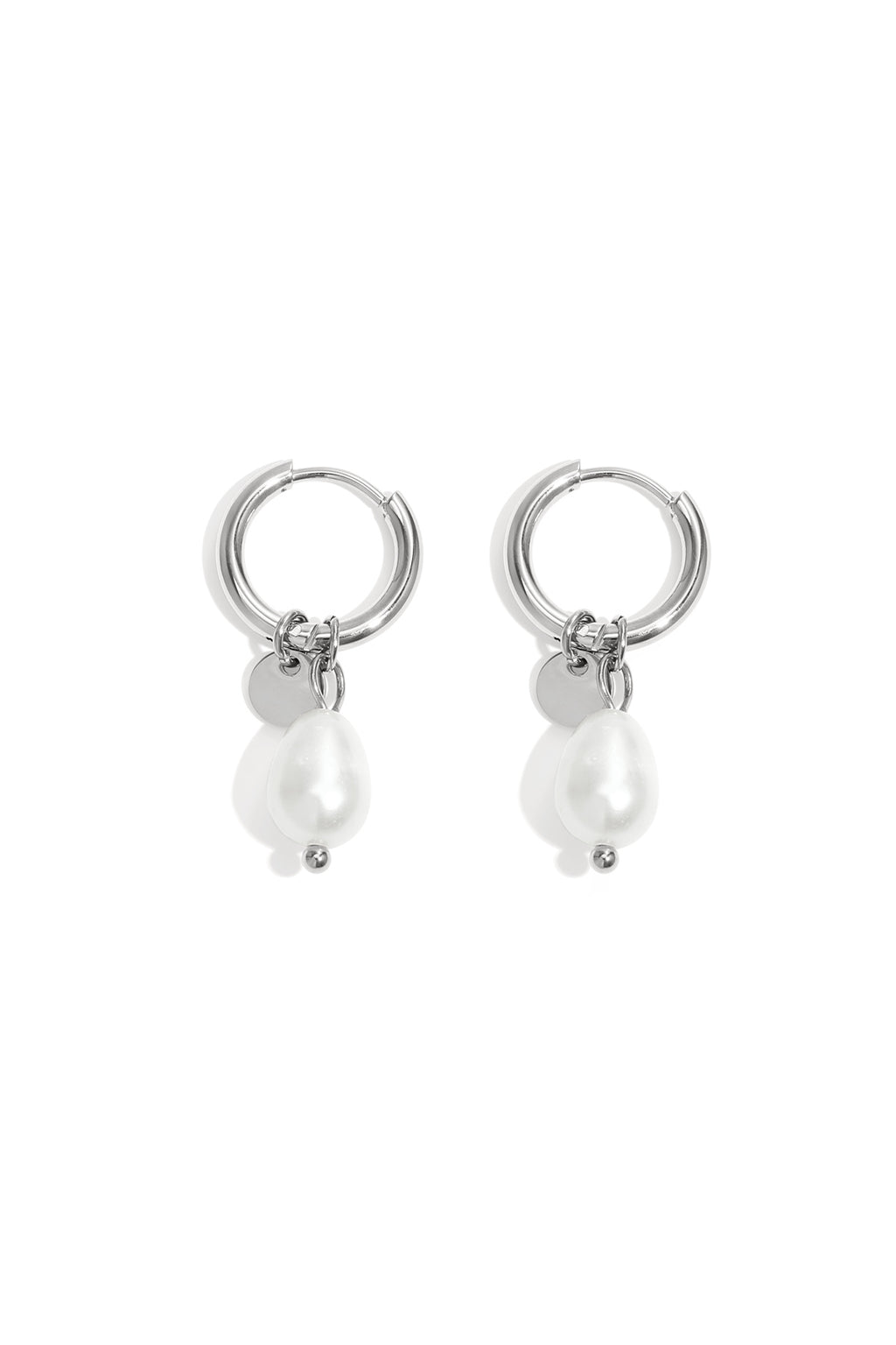 Boucles d'oreilles Pearl Drops Argenté Acier inoxydable