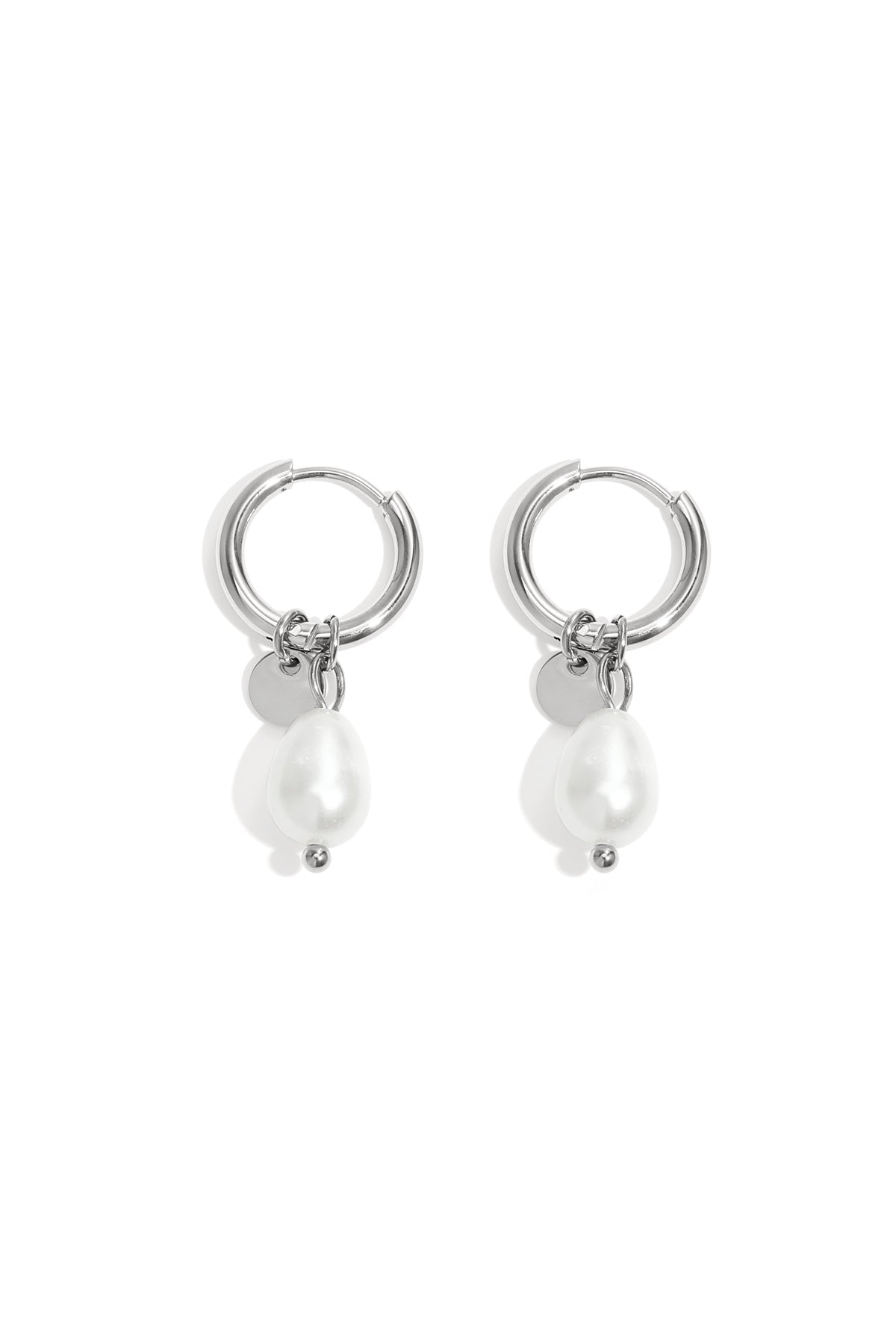 Boucles d'oreilles Pearl Drops Argenté Acier inoxydable