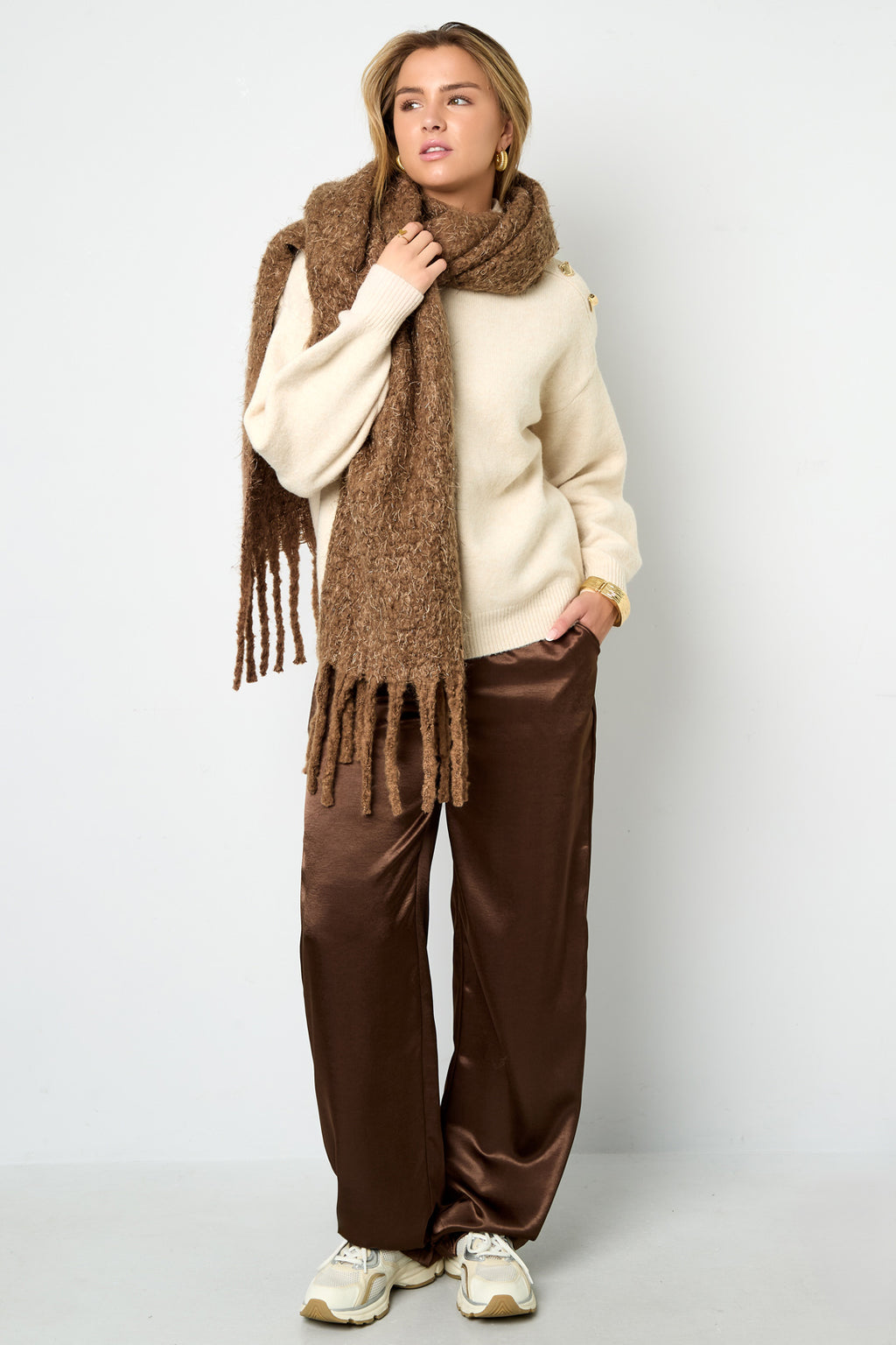 Écharpes d'hiver Couleur unie Décontracté Polyester Quotidien