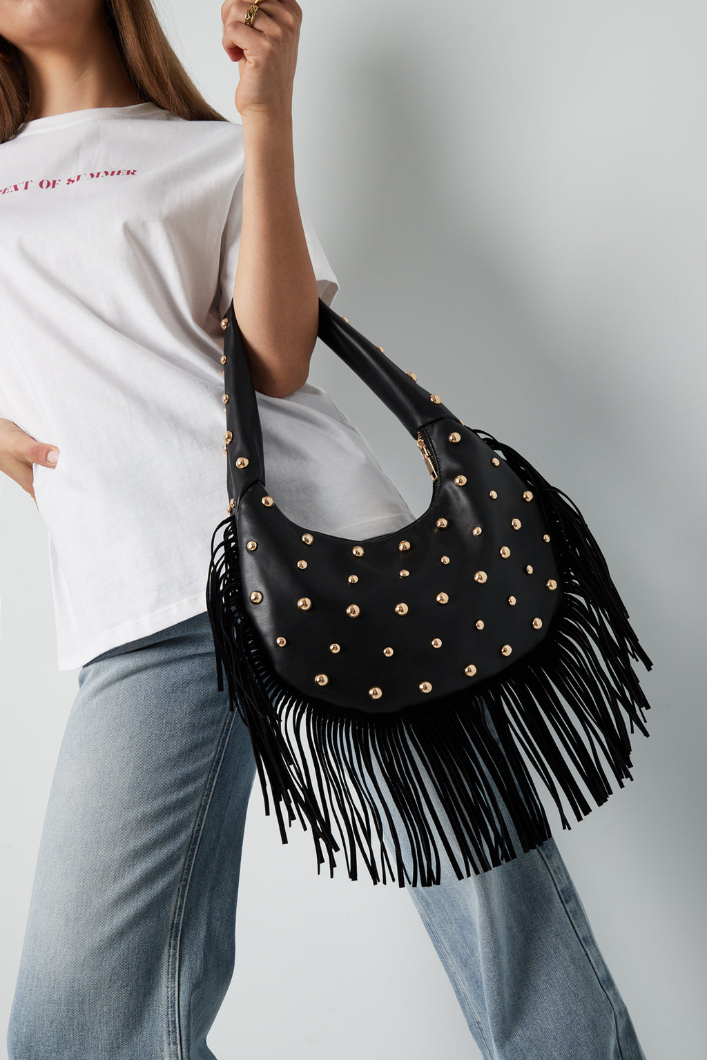 Sac à main clouté