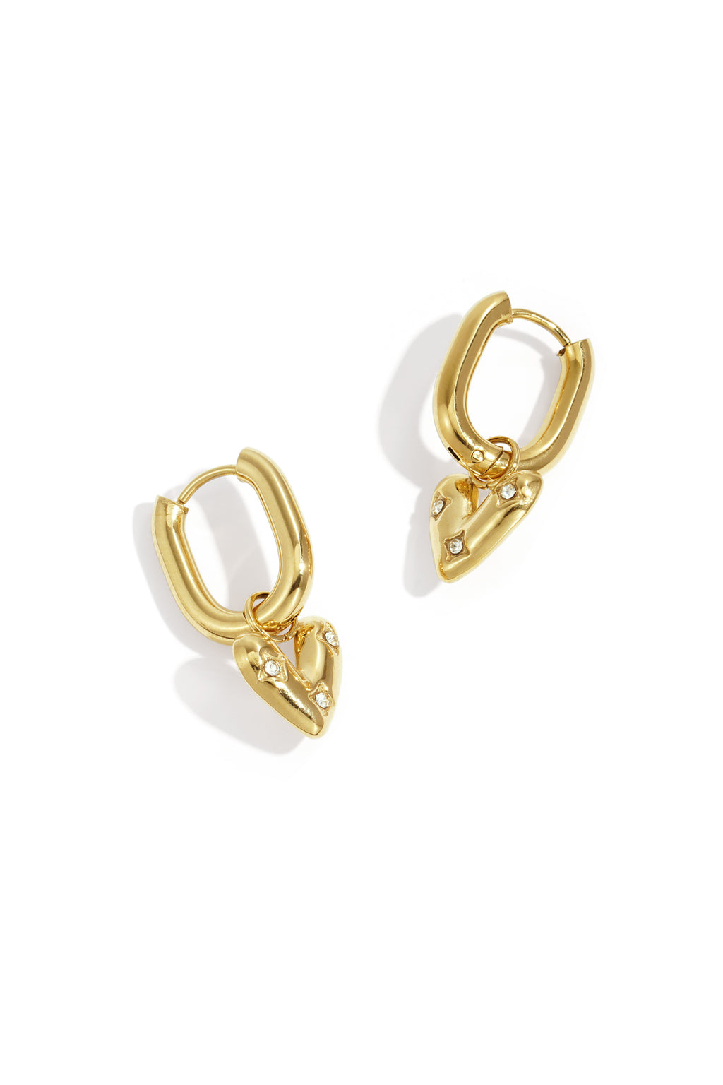 Boucles d'oreilles pendantes en acier inoxydable, style cœur, décontractées, simples et quotidiennes, bijoux pour femmes