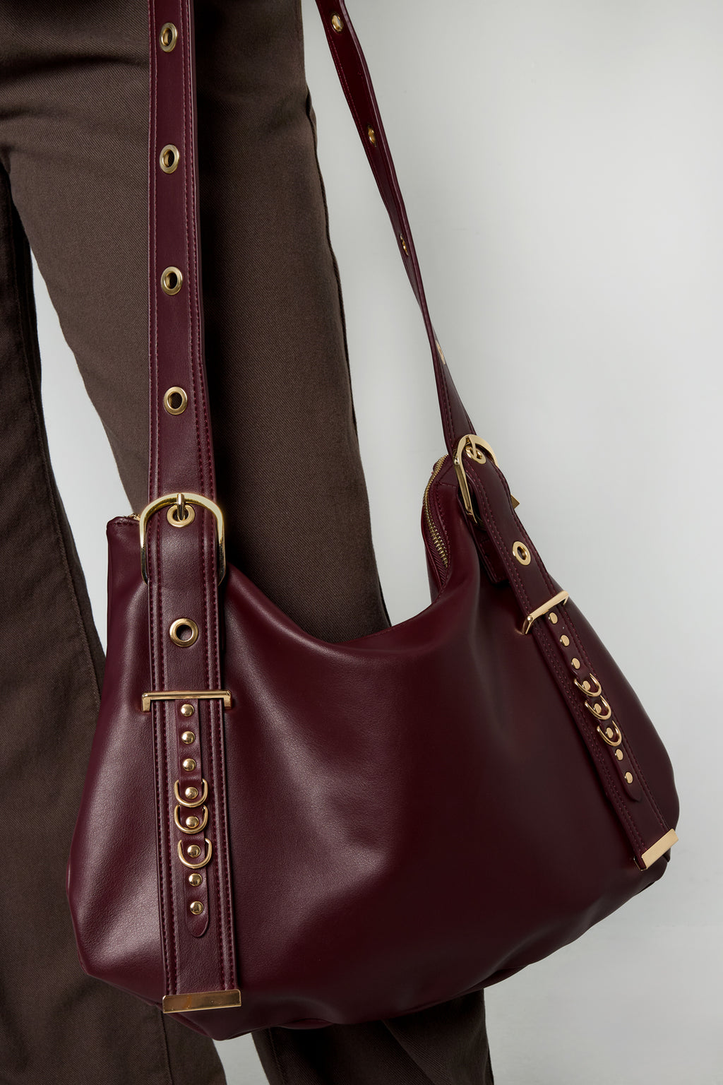Sacs à bandoulière couleur unie décontractés en PU accessoires quotidiens