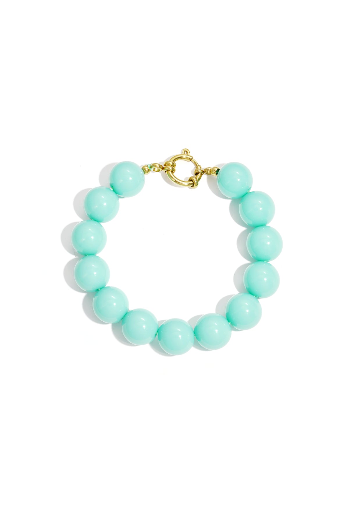 Bracelet à grosses perles et fermeture avant