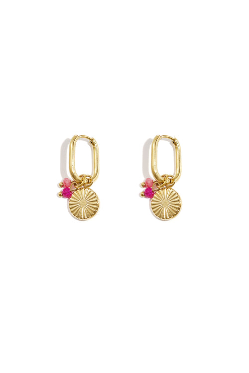 Boucles d'Couleur oreilles soleil d'été