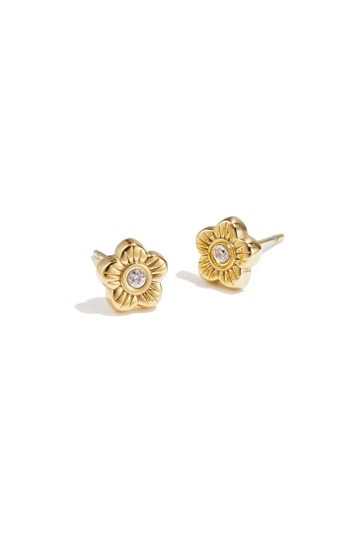 clous d'oreilles fleur